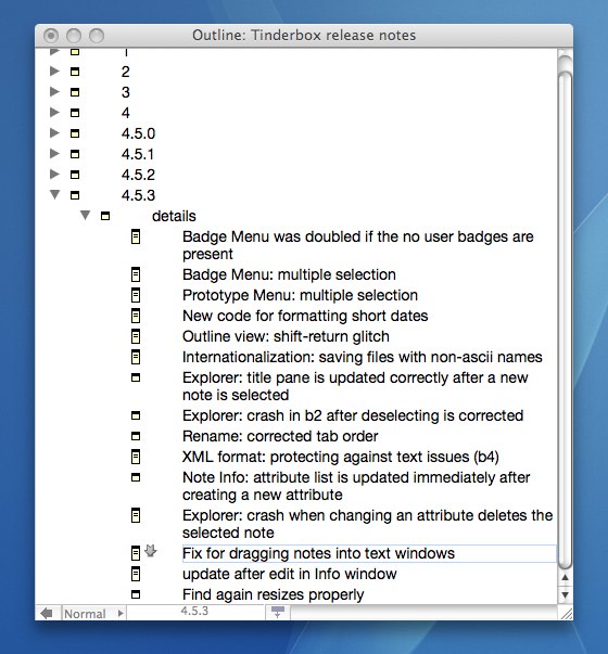 Tinderbox Notes A little thing about Tinderbox updates - Jack Baty's Weblog Archive ...