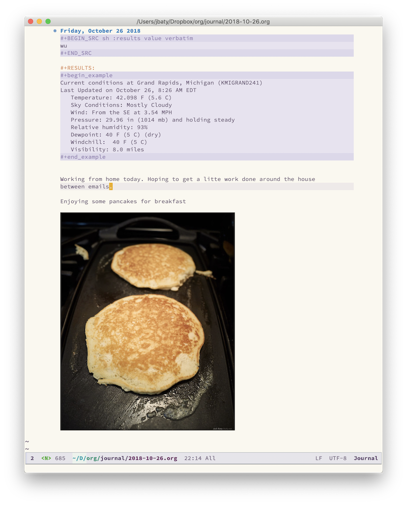 Screenshot of Org Journal /img/2018/2018-10-26_weather-orgmode-screen.png